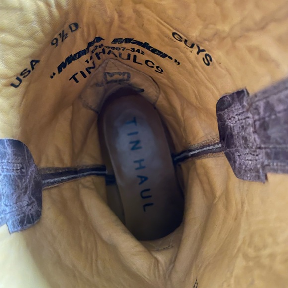 EUC Tin Haul Men's 9.5 D “Money Maker” Leather Western Boots. Worn Couple Times - Picture 10 of 16